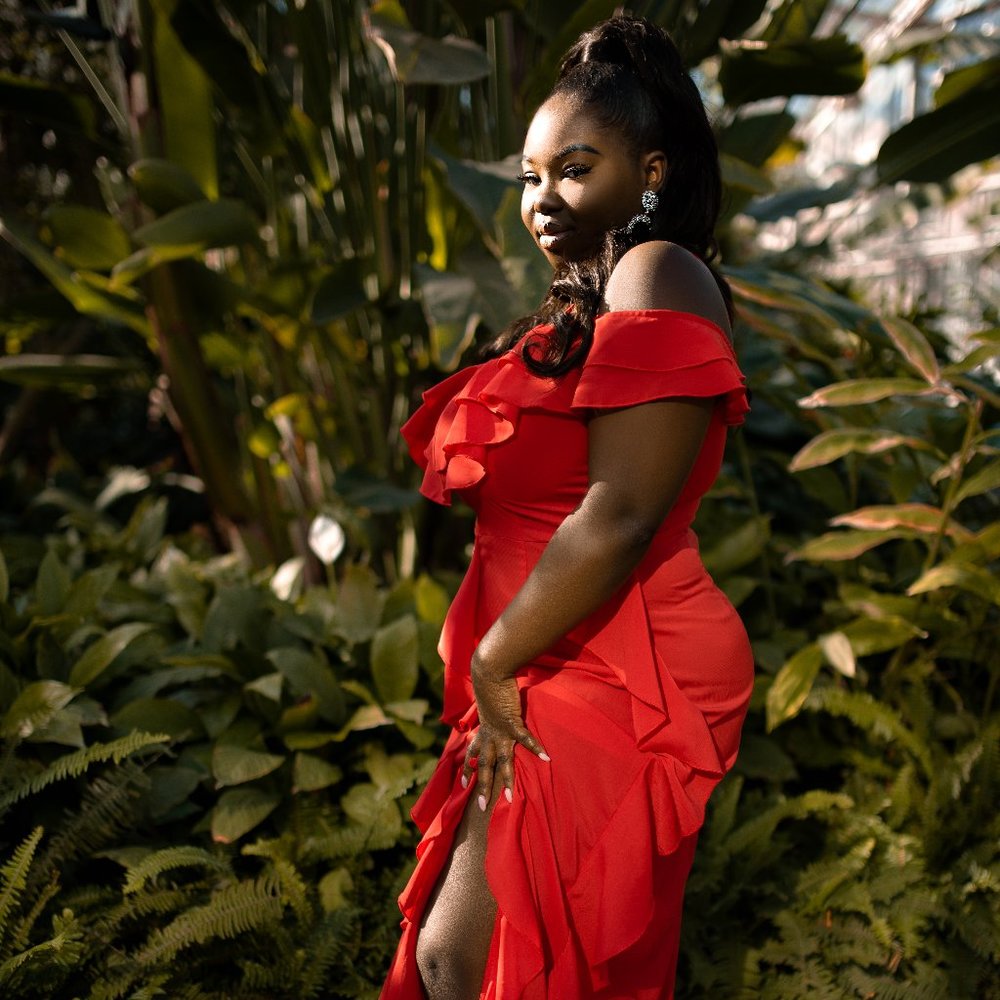 Red Cold Shoulder Ruffle Detail Maxi Dress